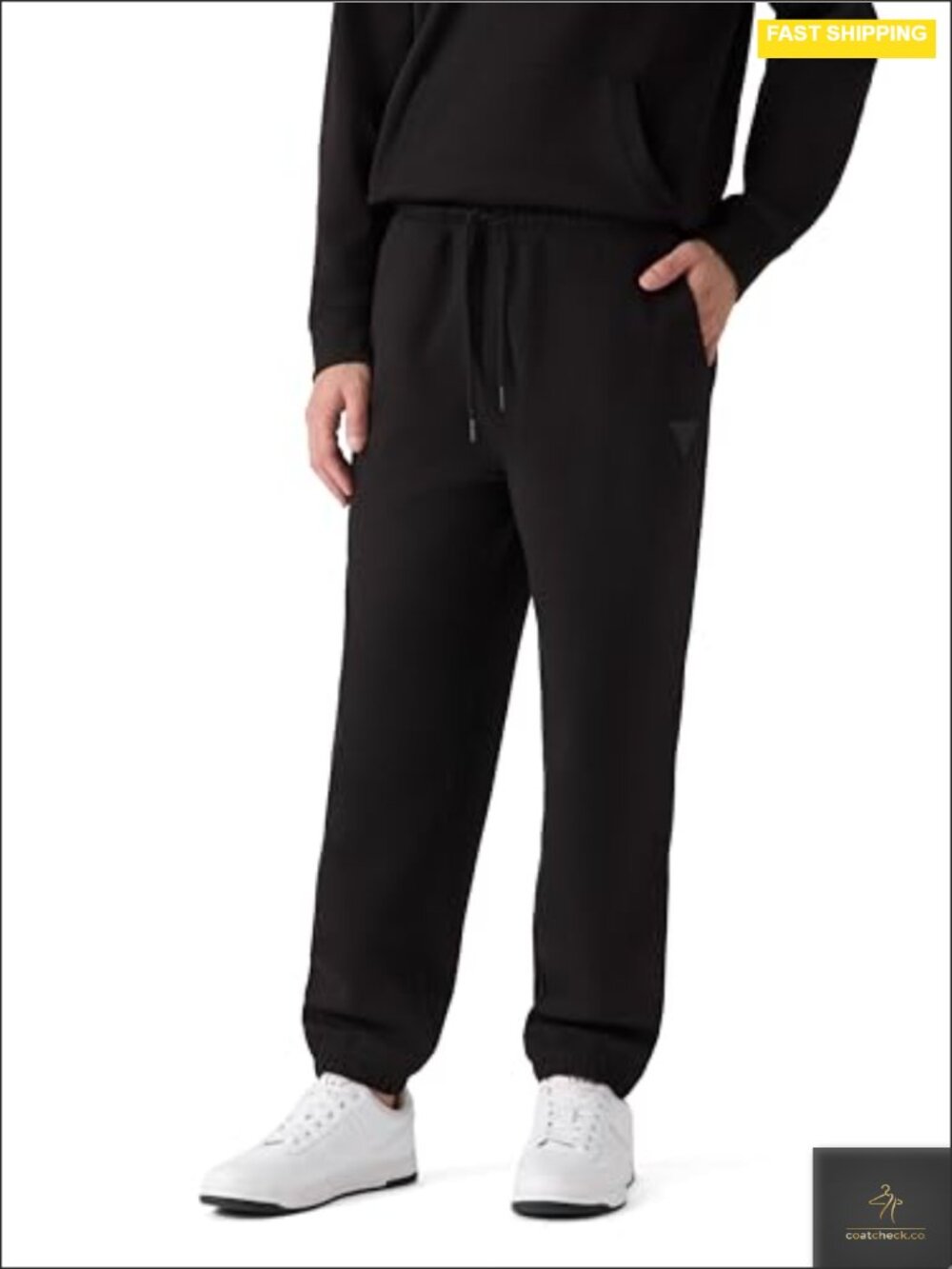 Men's Jogger Pants Regular Fit Cuffed Drawstring Double Knit Fleece